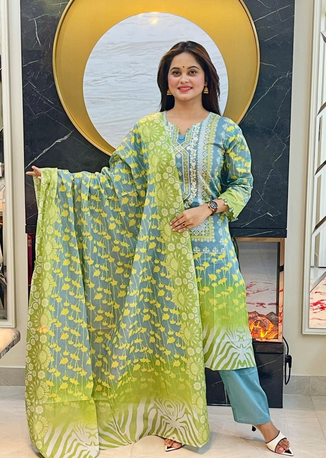 প্রিমিয়াম সুতি থ্রি পিস-02