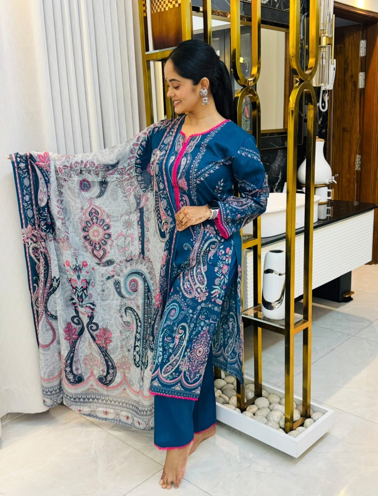 প্রিমিয়াম সুতি থ্রি পিস-03