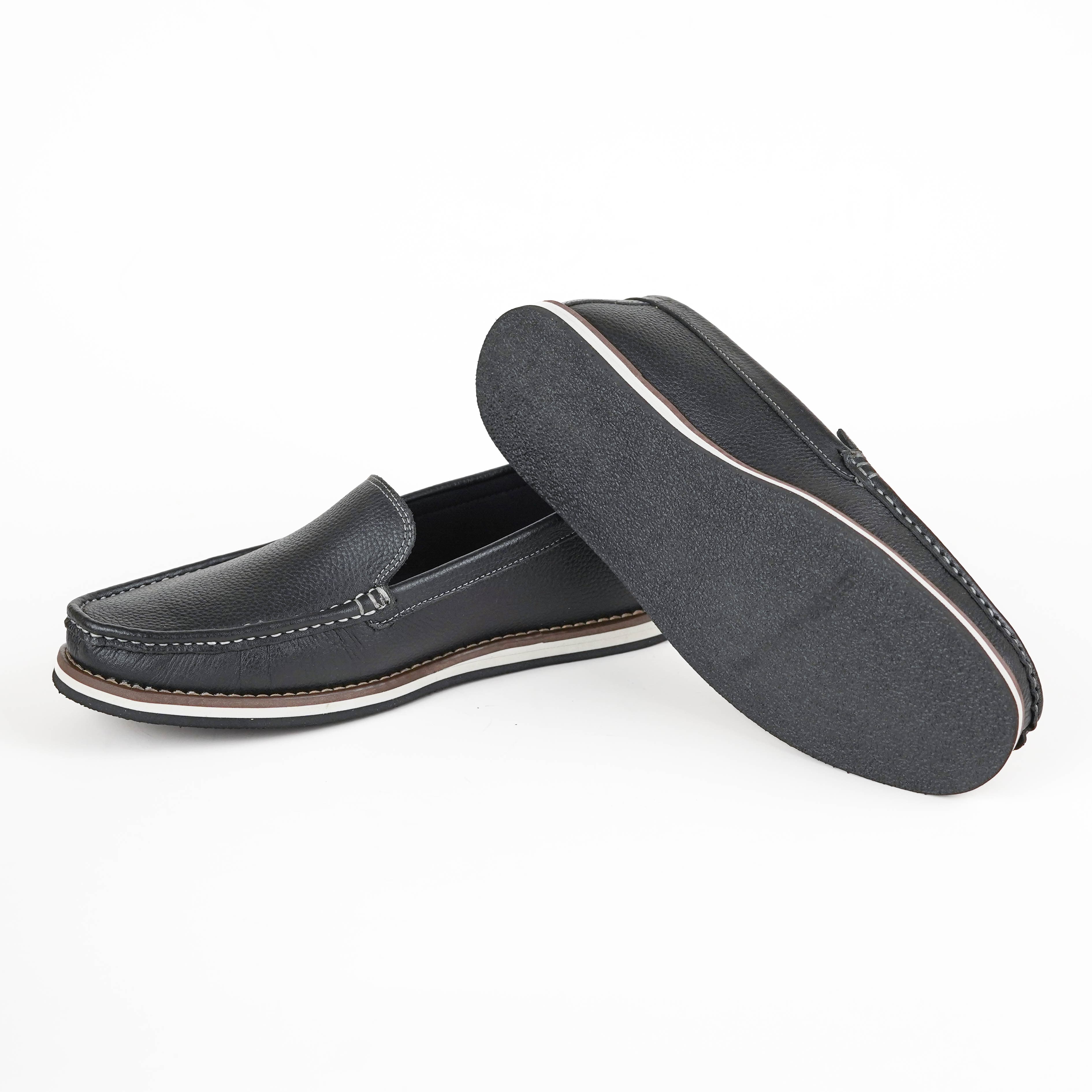 Premium Textured Leather Derby for Men-01 (Black)